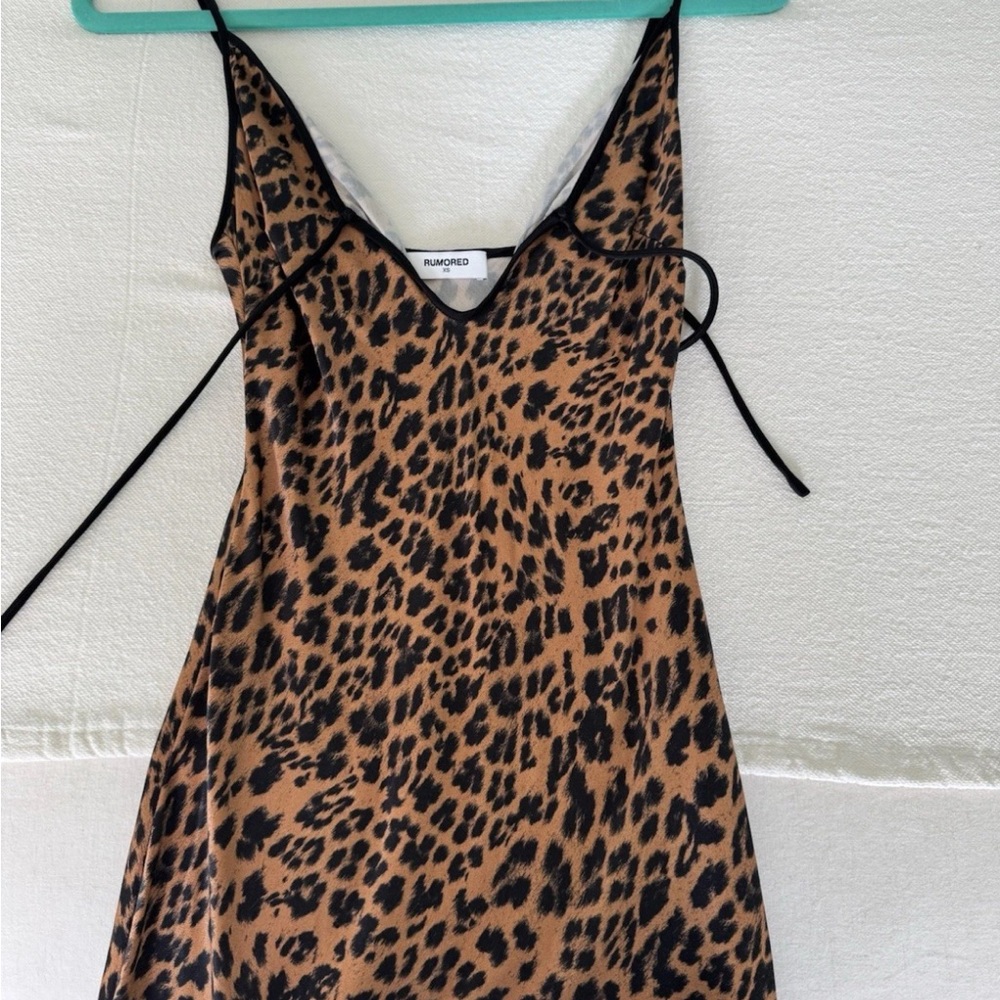 RUMORED Daytona Maxi Dress, Leopard 🐆 Slip Dress, XS, New